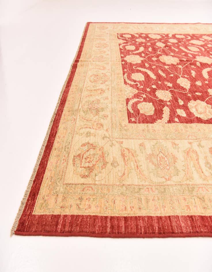 Detail image of  10' x 13'  Hand Knotted Peshawar Ziegler Rug