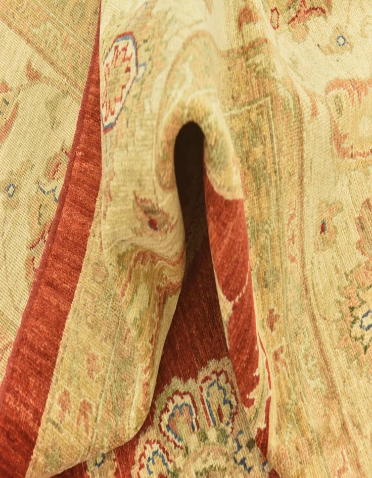 Detail image of  9' 10 x 13' 3  Hand Knotted Peshawar Ziegler Rug