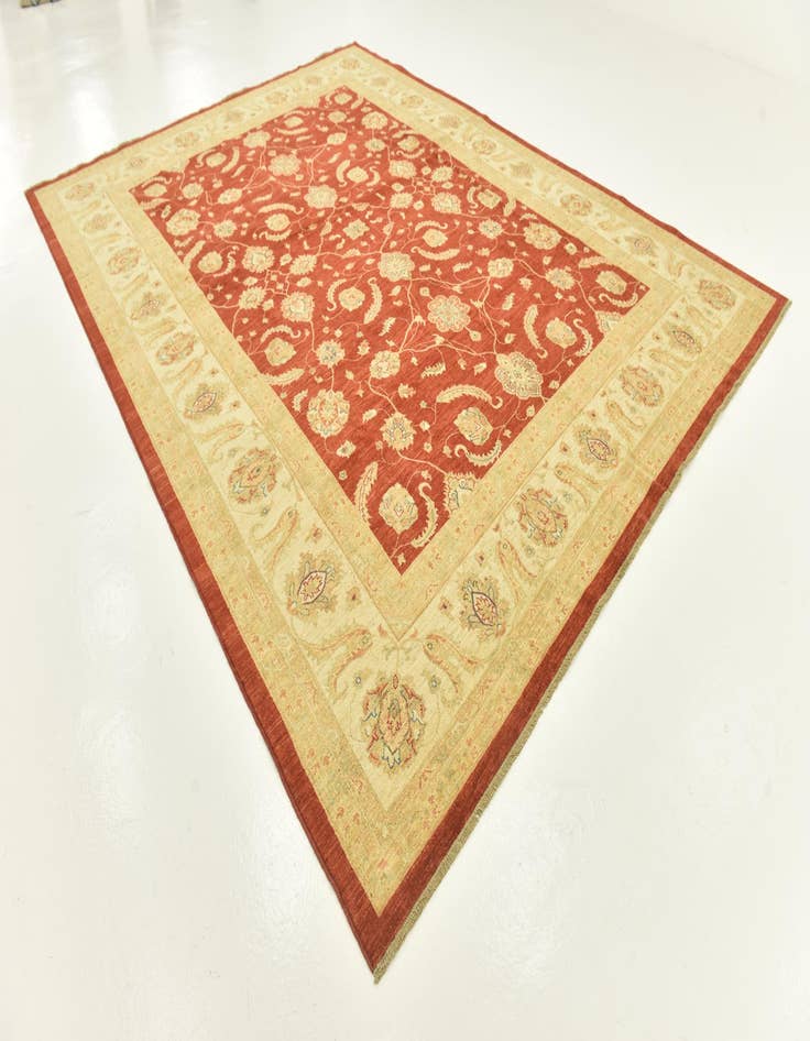 Detail image of  9' 10 x 13' 3  Hand Knotted Peshawar Ziegler Rug