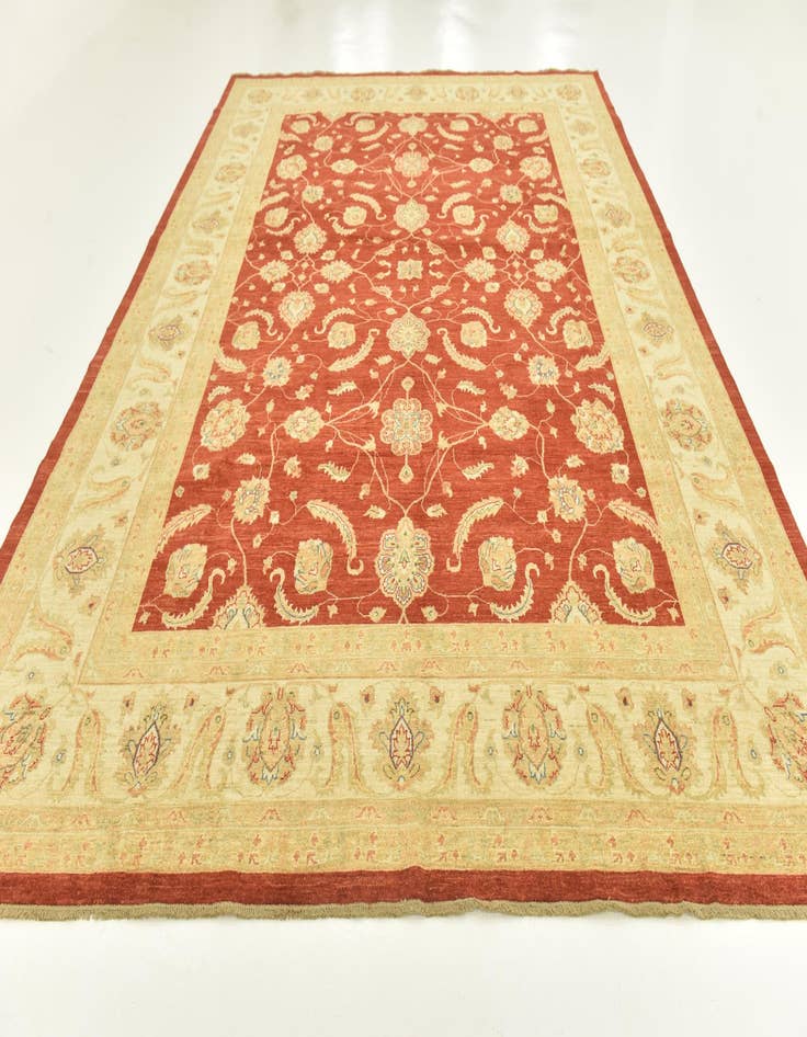 Detail image of  9' 10 x 13' 3  Hand Knotted Peshawar Ziegler Rug