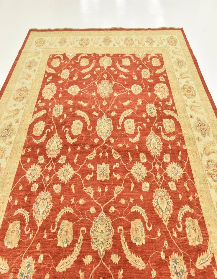 Detail image of  9' 10 x 13' 3  Hand Knotted Peshawar Ziegler Rug