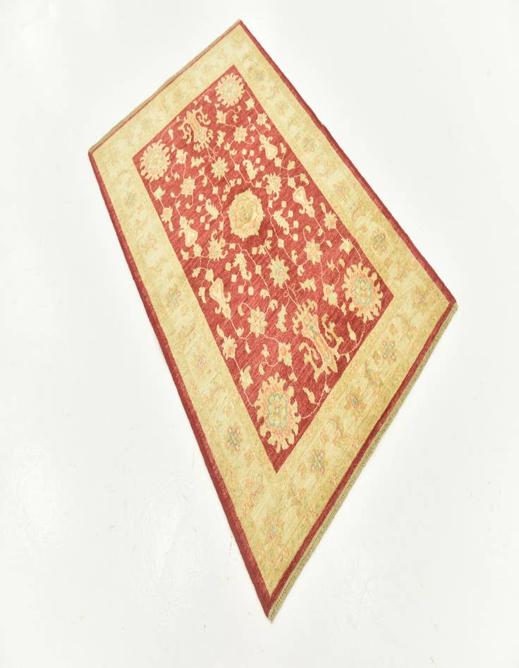 Detail image of  3' 4 x 5'  Hand Knotted Peshawar Ziegler Rug