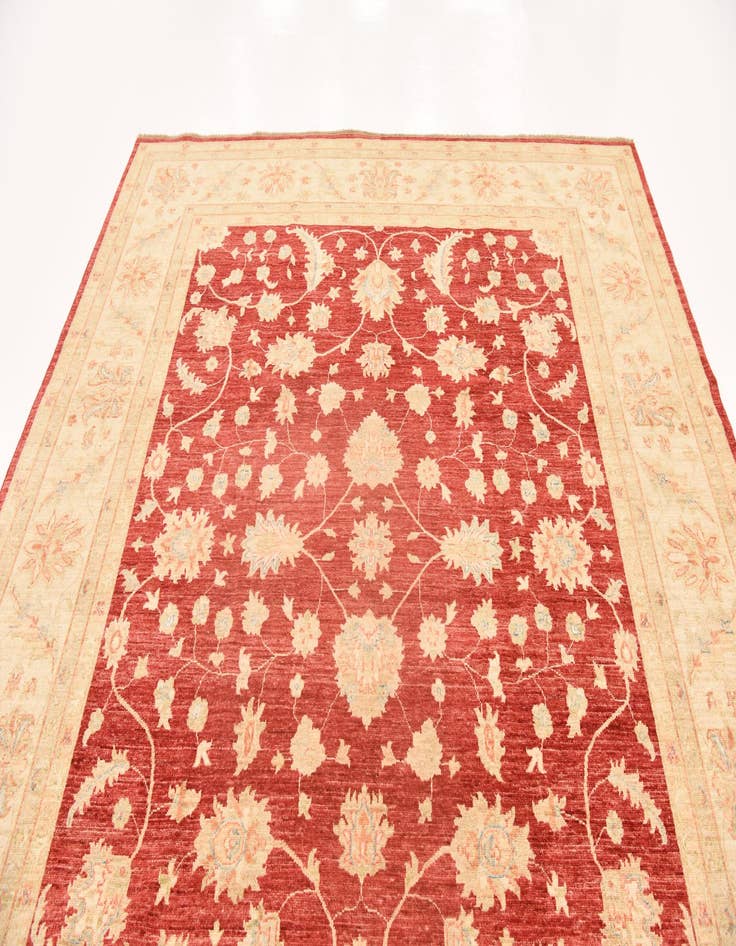 Detail image of  8' 3 x 9' 9  Hand Knotted Peshawar Ziegler Rug