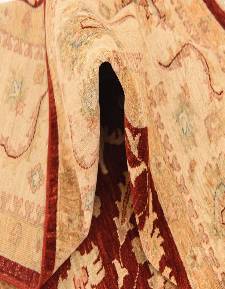 Detail image of  8' 3 x 9' 3  Hand Knotted Peshawar Ziegler Rug