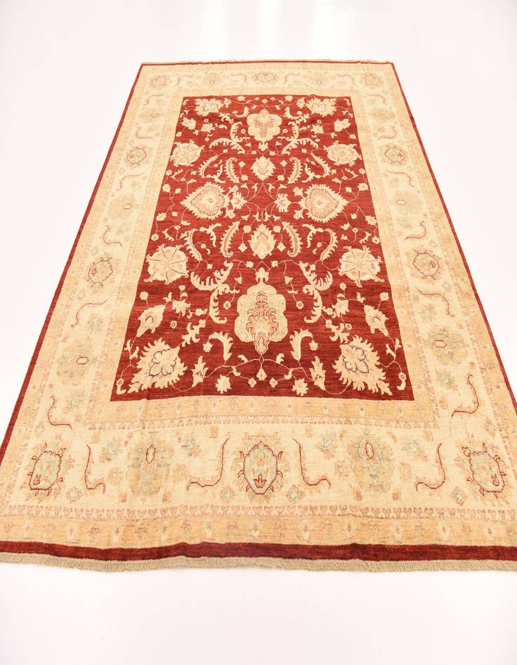 Detail image of  8' 3 x 9' 3  Hand Knotted Peshawar Ziegler Rug