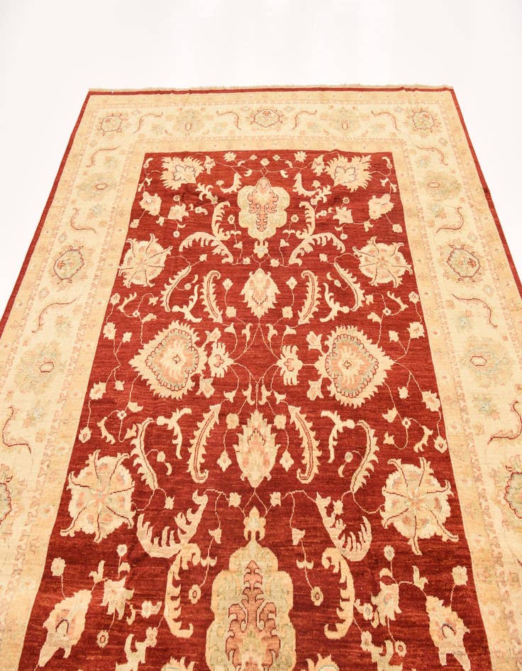 Detail image of  8' 3 x 9' 3  Hand Knotted Peshawar Ziegler Rug