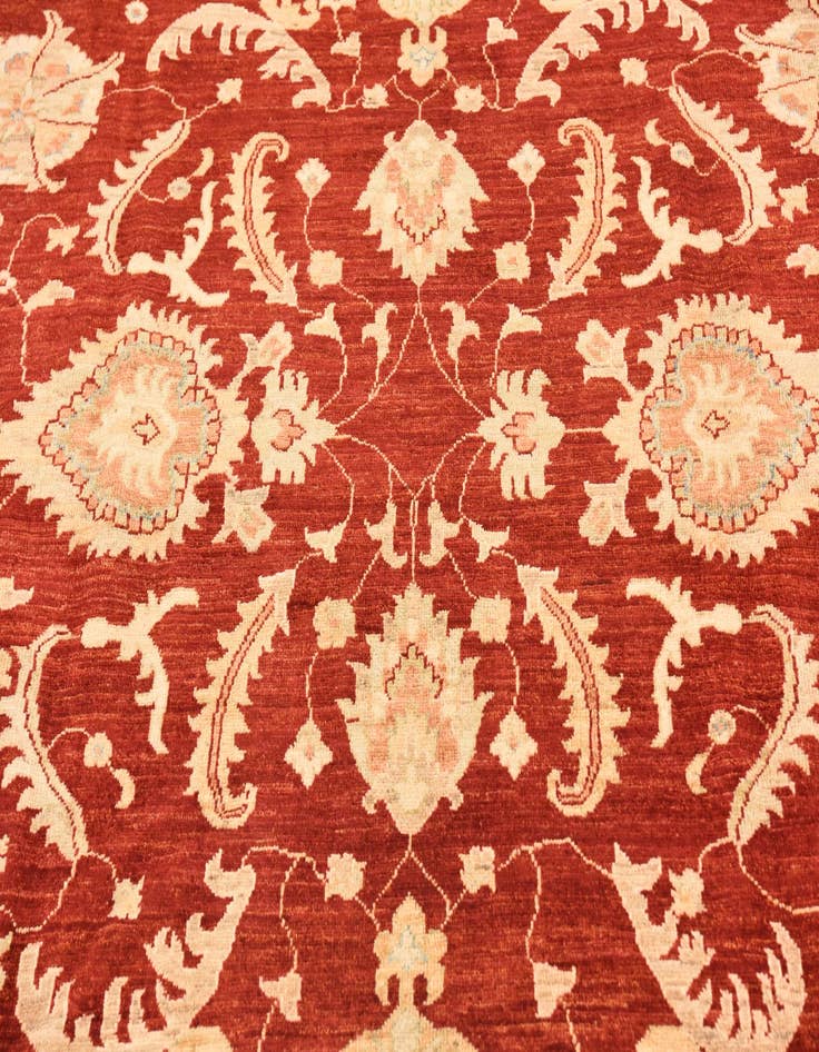 Detail image of  8' 3 x 9' 3  Hand Knotted Peshawar Ziegler Rug