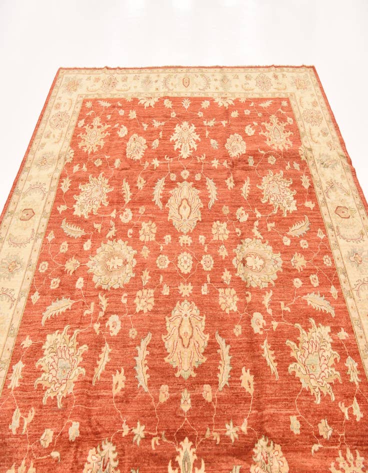 Detail image of  8' 4 x 9' 9  Hand Knotted Peshawar Ziegler Rug