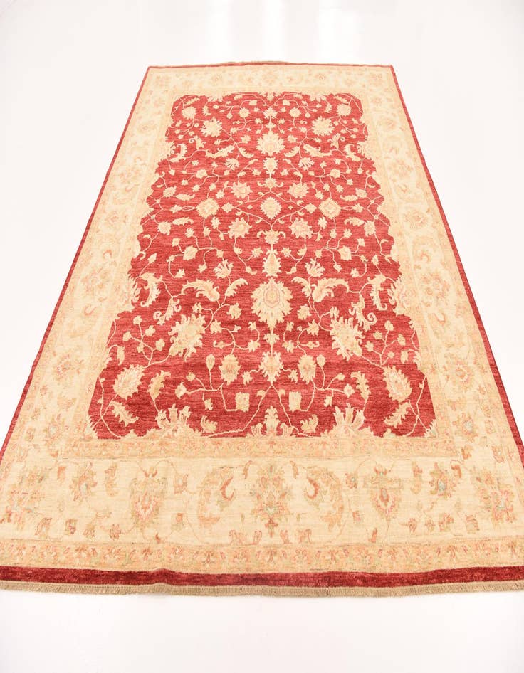 Detail image of  8' 1 x 9' 7  Hand Knotted Peshawar Ziegler Rug