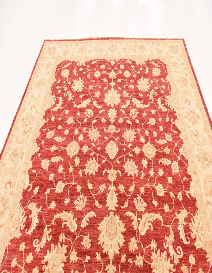 Detail image of  8' 1 x 9' 7  Hand Knotted Peshawar Ziegler Rug