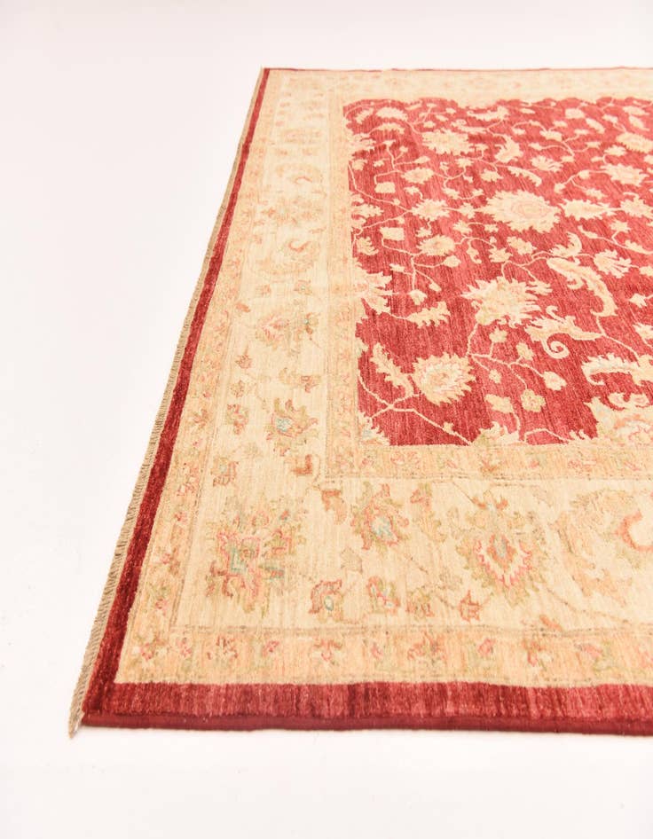 Detail image of  8' 1 x 9' 7  Hand Knotted Peshawar Ziegler Rug