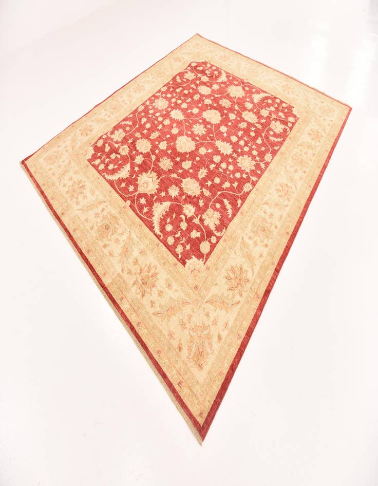 Detail image of  8' 3 x 9' 8  Hand Knotted Peshawar Ziegler Rug