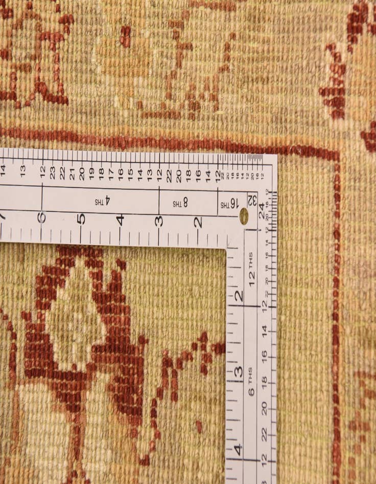 Detail image of  8' 11 x 12' 3  Hand Knotted Peshawar Ziegler Rug