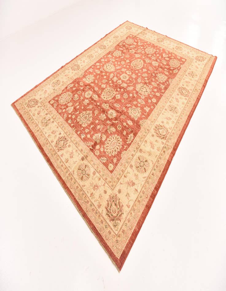 Detail image of  8' 2 x 11'  Hand Knotted Peshawar Ziegler Rug