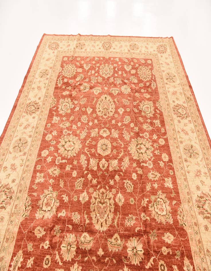 Detail image of  8' 2 x 11'  Hand Knotted Peshawar Ziegler Rug