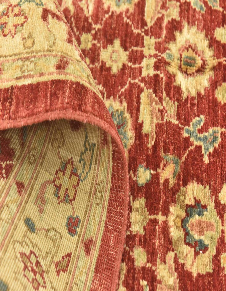 Detail image of  3' 5 x 5'  Hand Knotted Peshawar Ziegler Rug