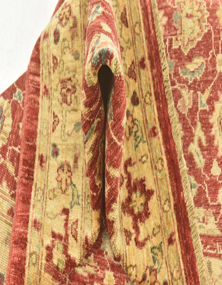 Detail image of  3' 5 x 5'  Hand Knotted Peshawar Ziegler Rug