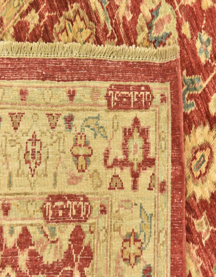 Detail image of  3' 5 x 5'  Hand Knotted Peshawar Ziegler Rug