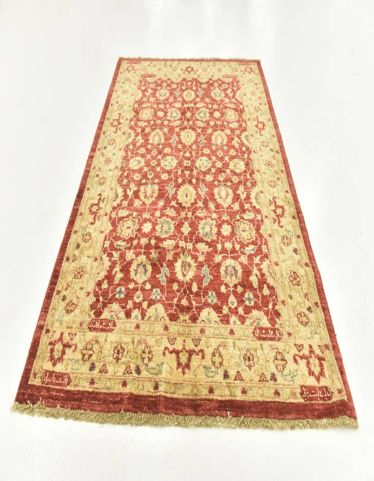 Detail image of  3' 5 x 5'  Hand Knotted Peshawar Ziegler Rug