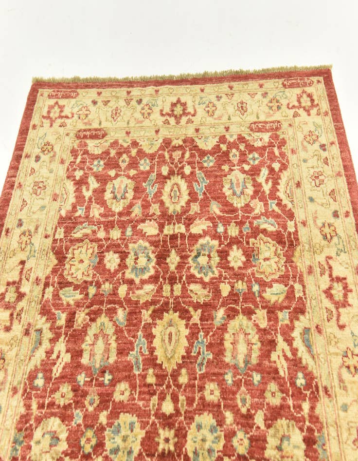 Detail image of  3' 5 x 5'  Hand Knotted Peshawar Ziegler Rug