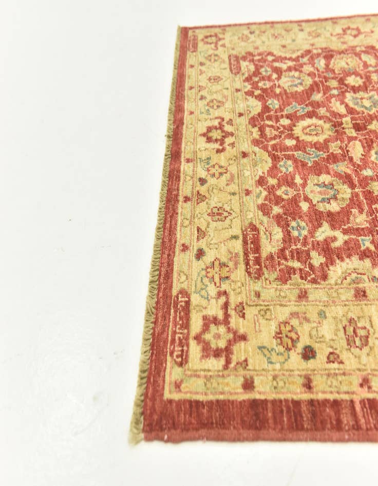 Detail image of  3' 5 x 5'  Hand Knotted Peshawar Ziegler Rug