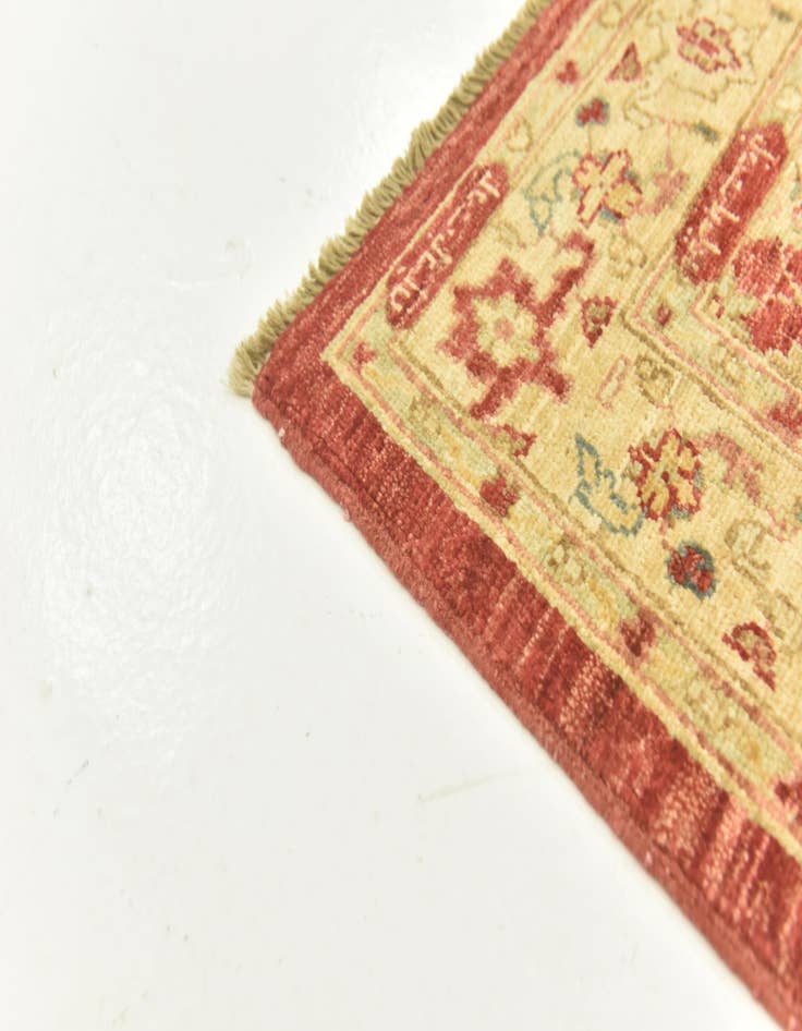 Detail image of  3' 5 x 5'  Hand Knotted Peshawar Ziegler Rug