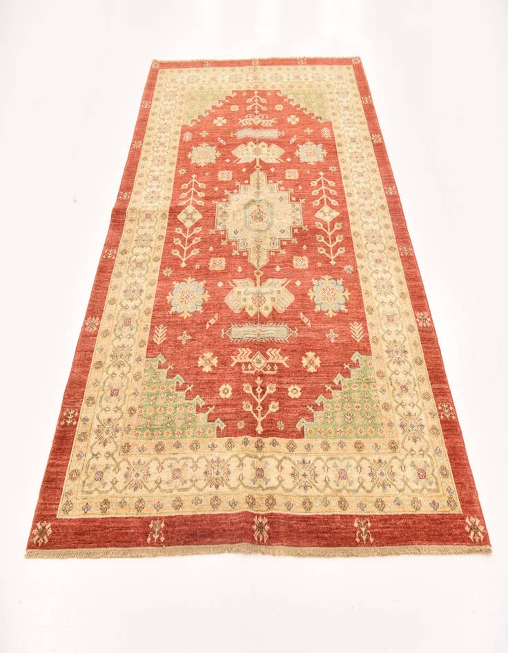 Detail image of  5' 9 x 7' 11  Hand Knotted Peshawar Ziegler Rug