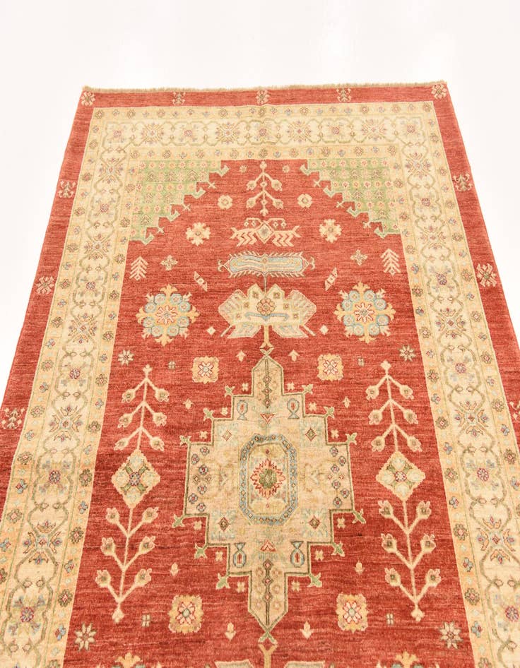 Detail image of  5' 9 x 7' 11  Hand Knotted Peshawar Ziegler Rug