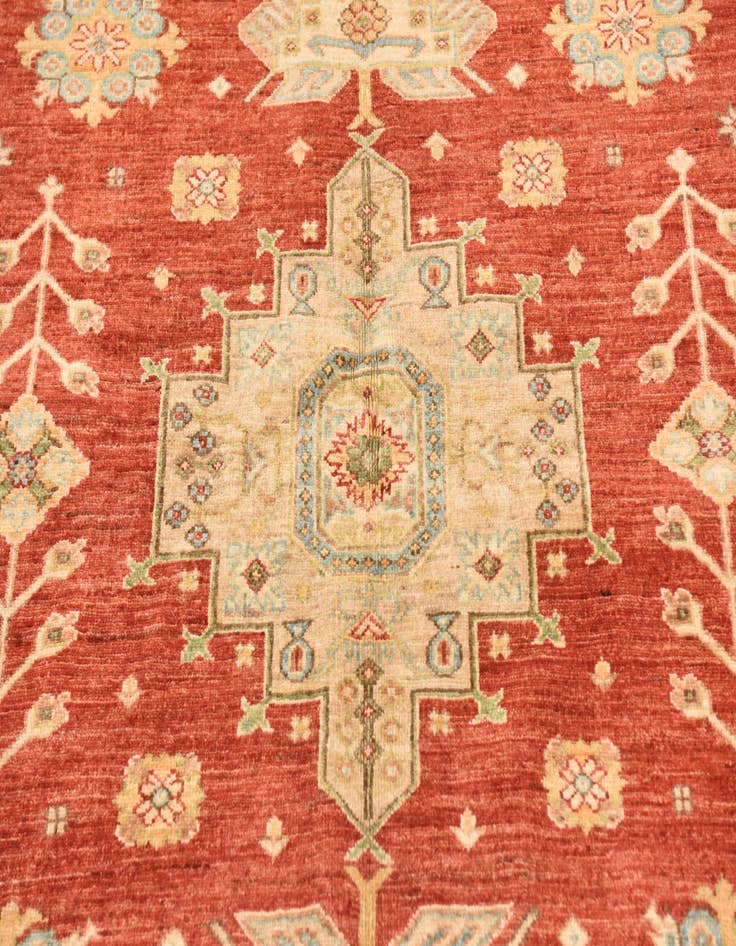 Detail image of  5' 9 x 7' 11  Hand Knotted Peshawar Ziegler Rug