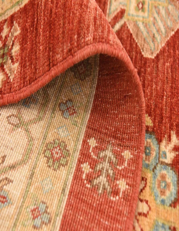 Detail image of  5' 9 x 7' 11  Hand Knotted Peshawar Ziegler Rug