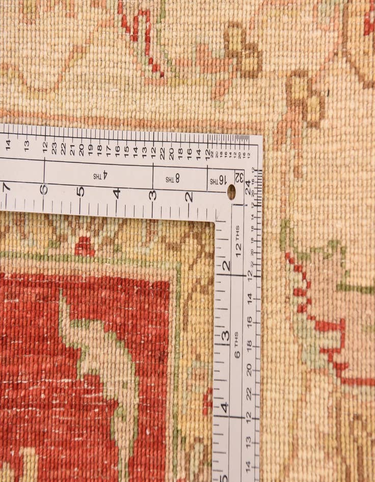 Detail image of  8' x 9' 6  Hand Knotted Peshawar Ziegler Rug