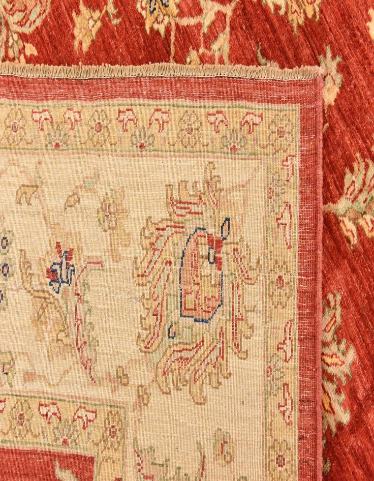 Detail image of  8' x 9' 6  Hand Knotted Peshawar Ziegler Rug