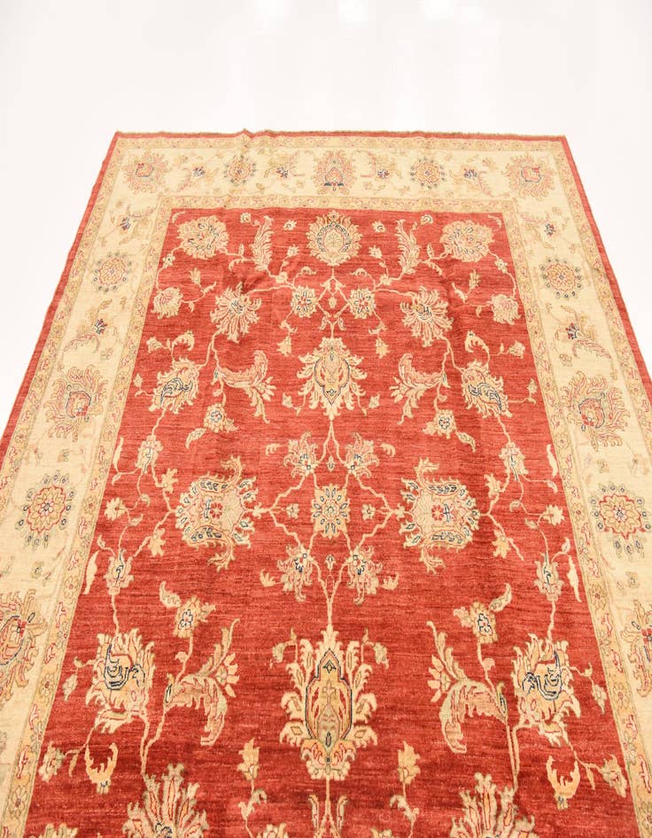 Detail image of  8' x 9' 6  Hand Knotted Peshawar Ziegler Rug