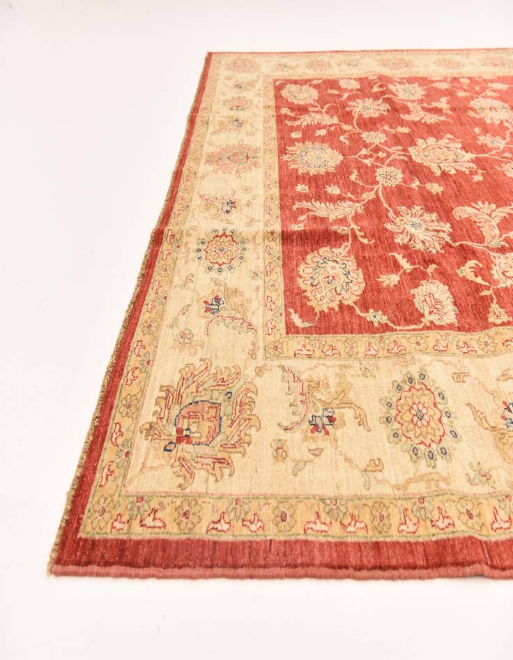 Detail image of  8' x 9' 6  Hand Knotted Peshawar Ziegler Rug