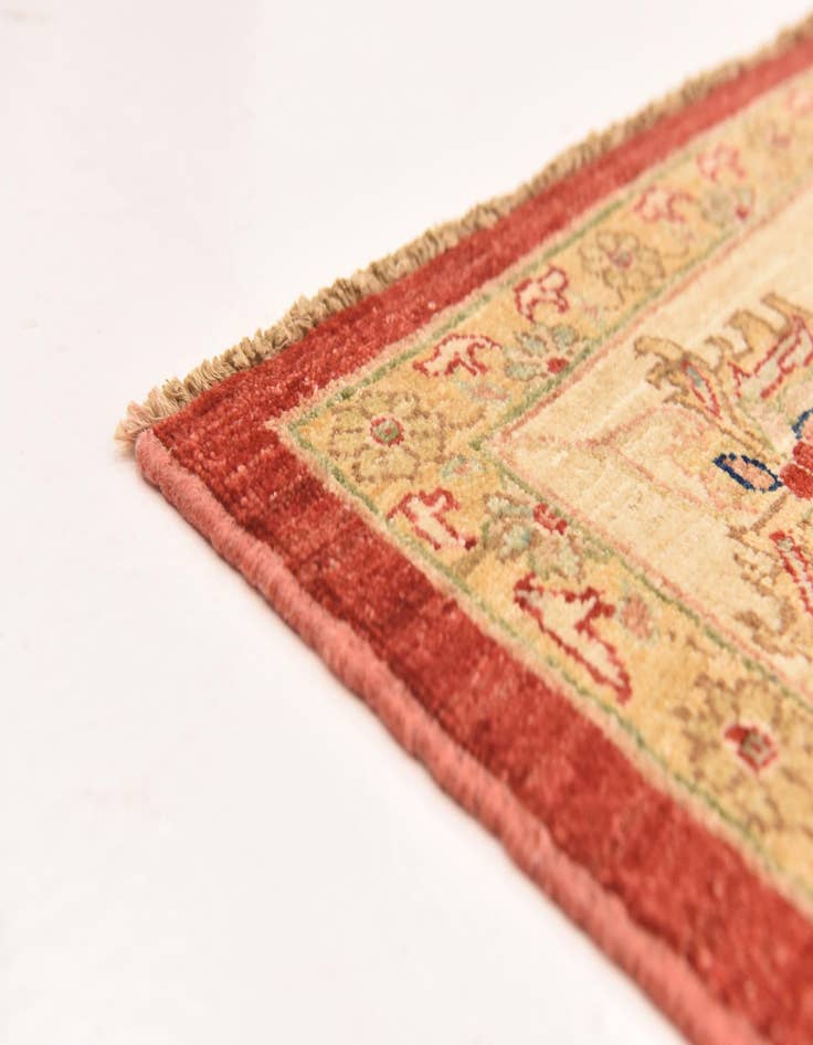 Detail image of  8' x 9' 6  Hand Knotted Peshawar Ziegler Rug