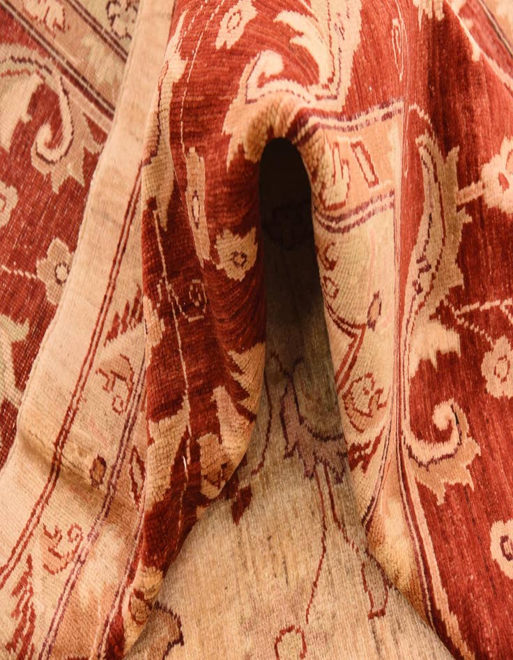 Detail image of  10' 11 x 14' 9  Hand Knotted Peshawar Ziegler Rug