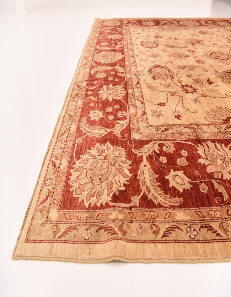 Detail image of  10' 11 x 14' 9  Hand Knotted Peshawar Ziegler Rug