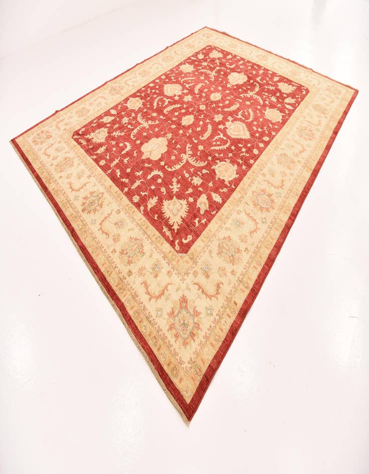 Detail image of  10' x 12' 11  Hand Knotted Peshawar Ziegler Rug