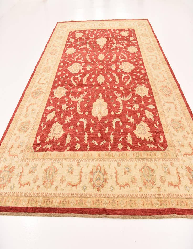 Detail image of  10' x 12' 11  Hand Knotted Peshawar Ziegler Rug