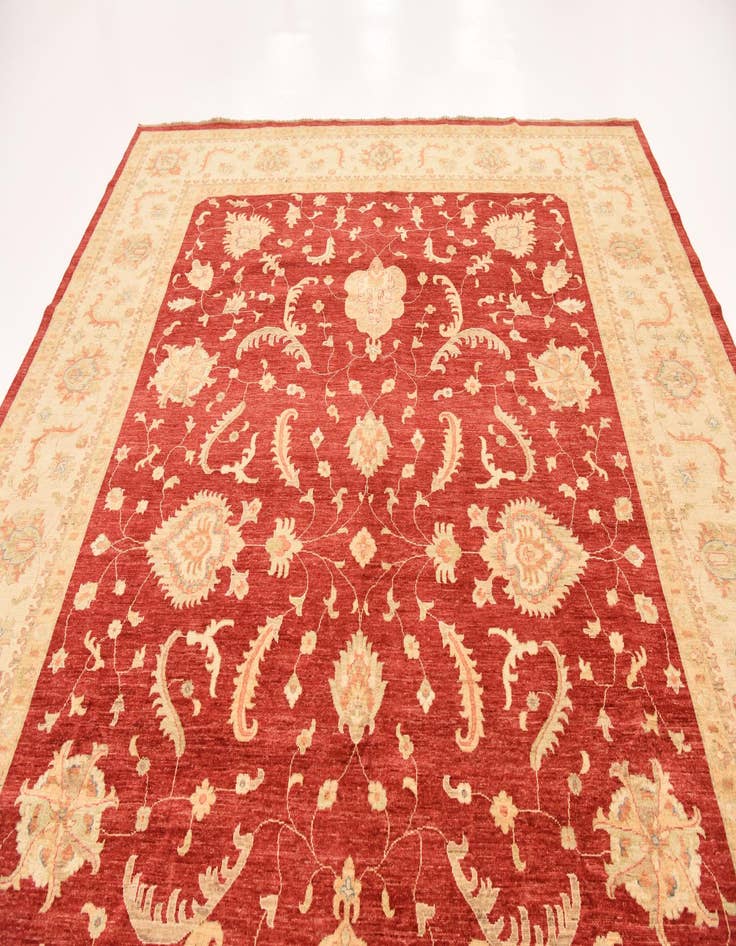 Detail image of  10' x 12' 11  Hand Knotted Peshawar Ziegler Rug