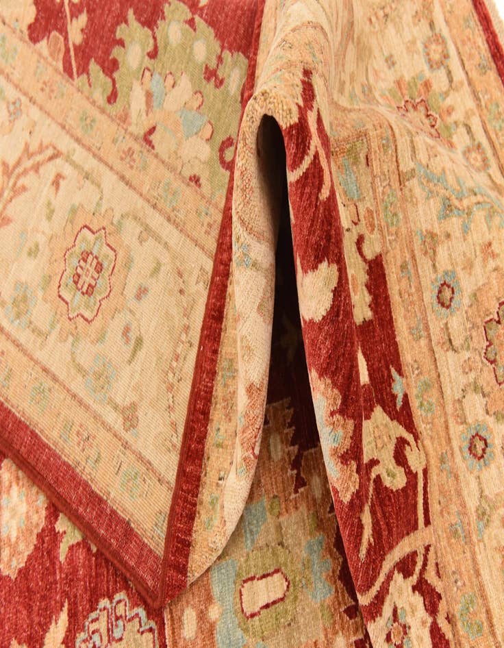 Detail image of  8' 4 x 11' 7  Hand Knotted Peshawar Ziegler Rug