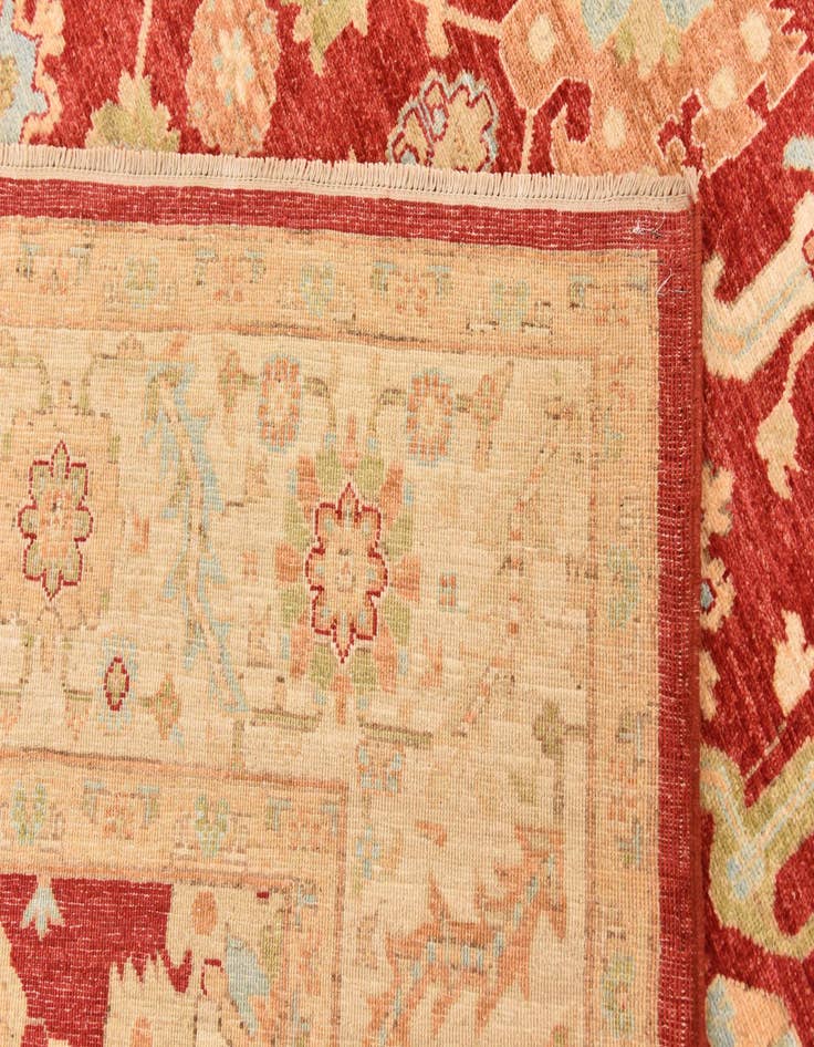 Detail image of  8' 4 x 11' 7  Hand Knotted Peshawar Ziegler Rug