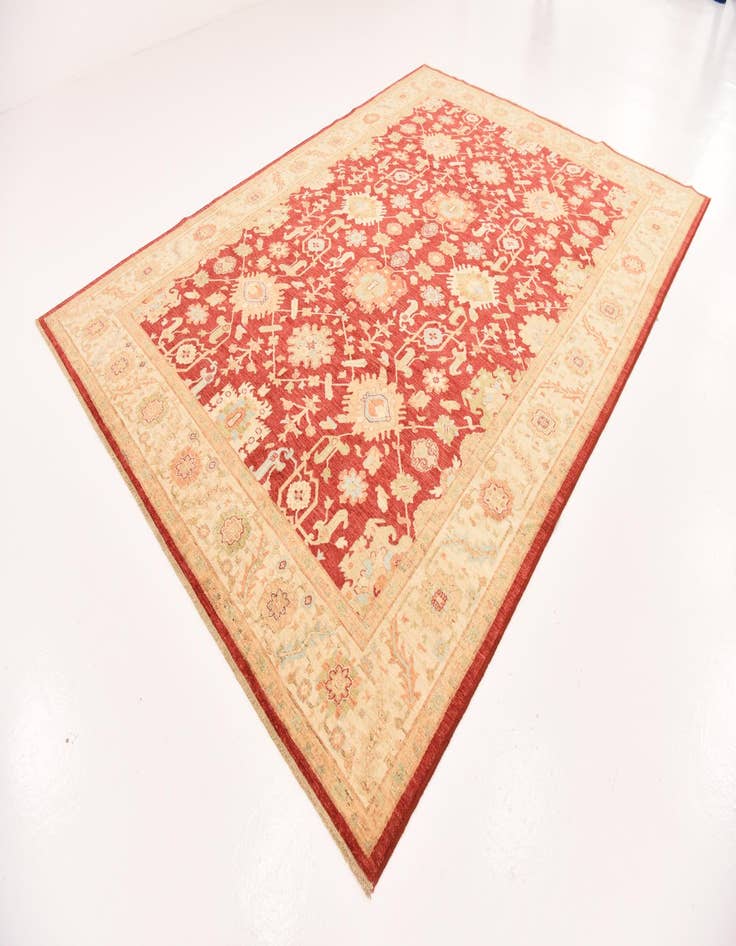 Detail image of  8' 4 x 11' 7  Hand Knotted Peshawar Ziegler Rug