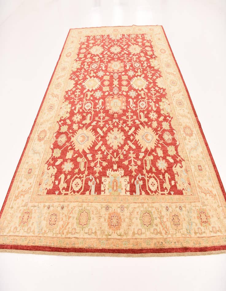 Detail image of  8' 4 x 11' 7  Hand Knotted Peshawar Ziegler Rug