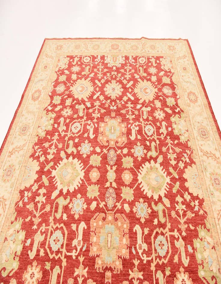 Detail image of  8' 4 x 11' 7  Hand Knotted Peshawar Ziegler Rug