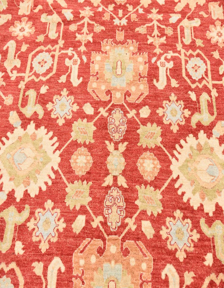 Detail image of  8' 4 x 11' 7  Hand Knotted Peshawar Ziegler Rug