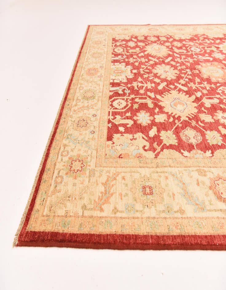 Detail image of  8' 4 x 11' 7  Hand Knotted Peshawar Ziegler Rug