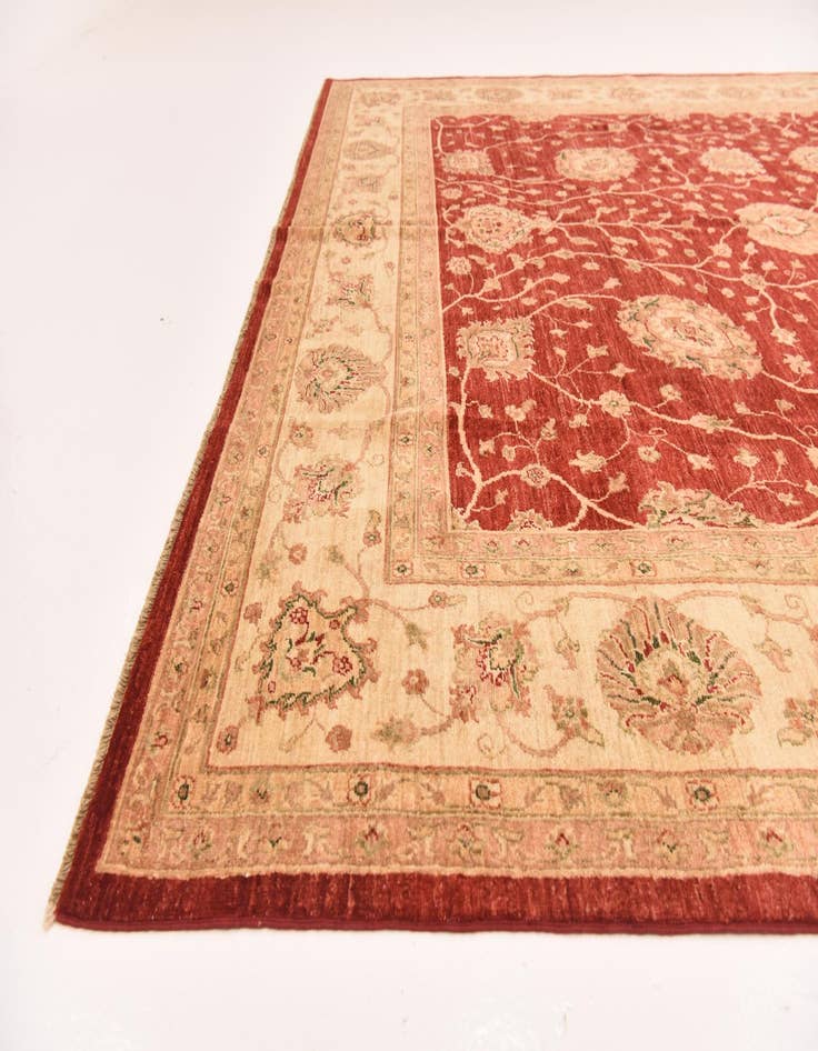 Detail image of  9' 5 x 12' 8  Hand Knotted Peshawar Ziegler Rug