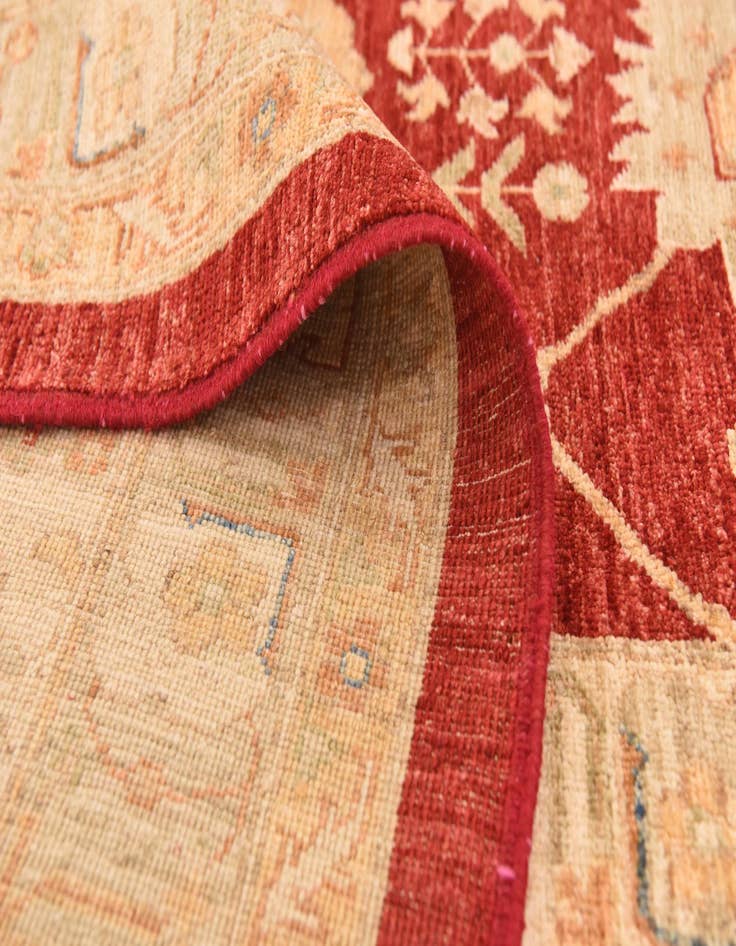 Detail image of  10' x 13'  Hand Knotted Peshawar Ziegler Rug