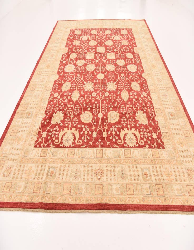 Detail image of  10' x 13'  Hand Knotted Peshawar Ziegler Rug